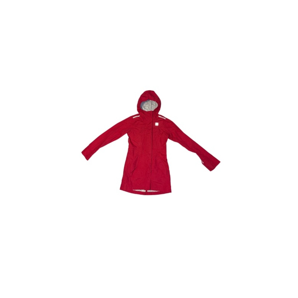 MEC Mountain Equipment Coop Red Raincoat with Hood - Girl’s Size 12